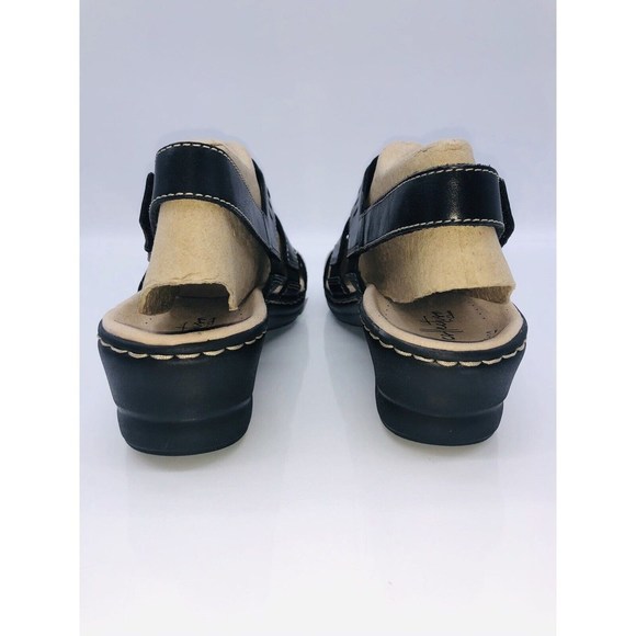 CLARKS Collection Women's Lexi Qwin Sandals Black Leather - Picture 5 of 9
